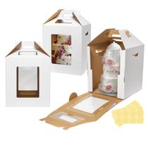 Caixas de bolo Wowxyz Tall for Tier Cakes 25x25x30cm, pacote com 3 Caixas de bolo Wowxyz Tall for Tier Cakes 25x25x30cm, pacote com 3