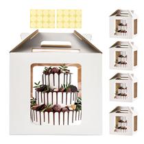 Caixas de bolo XININSUN Tall for Tier Cakes 35x35cm, pacote com 5 Caixas de bolo XININSUN Tall for Tier Cakes 35x35cm, pacote com 5