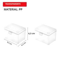 Caixas De Cartão Plástico Semi-Transparentes Pequenas 2PCS Caixa De Joias Com Tampa Flip-Top Para