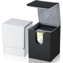 Caixas de cartas de baralho Weewooday Leather 2 caixas para mais de 100 cartas