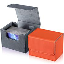 Caixas de cartas de baralho Weewooday Leather, tamanho grande, 2 caixas