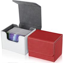 Caixas de cartas de baralho Weewooday Leather, tamanho grande, 2 caixas
