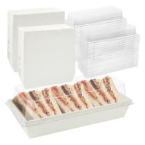 Caixas de Charcutaria de Papel YEXEXINM Pacote com 100 Unidades 18x8x6 cm