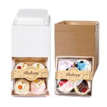 Caixas de charcutaria DeziWood, pacote com 50 tampas e adesivos transparentes