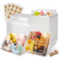 Caixas de charcutaria NPLUX Mini Bakery descartáveis, pacote com 50