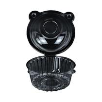 Caixas De Confeitaria Descartáveis Transparentes Com Tampas De Orelhas De Urso Fofas, 10 a 50 Peças, Caixas De Confeitaria Descartáveis Transparentes Com Tampas De Orelhas De Urso Fofas, 10 a 50 Peças,