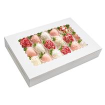 Caixas de confeitaria NPLUX, pacote com 20, 40x28x6cm, com janela para biscoitos