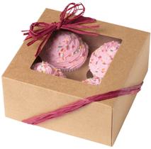 Caixas de cupcake Wilton Kraft de 4 cavidades, 3 unidades com janela Caixas de cupcake Wilton Kraft de 4 cavidades, 3 unidades com janela