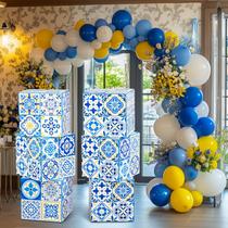 Caixas de decoração de festa Hushee Amalfi Coast 30 cm 6 unidades