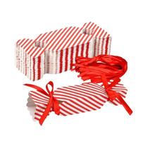 Caixas De Doces De Natal 10pcs Vazias Com Fitas Para Doces, Chocolates E Biscoitos, Embalagem De