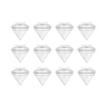 Caixas De Doces Em Forma De Diamante Transparentes 12 PCS Acrílico Lembranças De Casamento