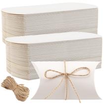 Caixas de doces para almofadas SEUNMUK, pacote 150, 13 x 9 cm com fios de juta