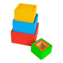 Caixas de Encaixe Brinquedo Pedagógico em MDF
