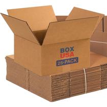 Caixas de envio BOX USA Flat 30,48 x 30,48 x 15,24 cm, pacote com 25