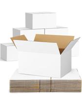 Caixas de envio Poever 23x15x10 cm, pacote com 40, brancas