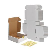 Caixas de envio RLAVBL, conjunto de 50, brancas, pequenas, 15x15x5cm