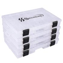 Caixas de equipamentos de pesca Sougayilang 3600 3700 com divisórias, 4 pacotes