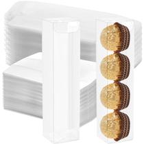 Caixas de favores transparentes DEAYOU para presentes de doces, 50 unidades com inserção