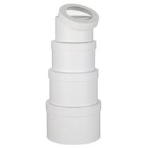 Caixas de flores: caixas de presente redondas Oairse com tampas transparentes, conjunto de 4