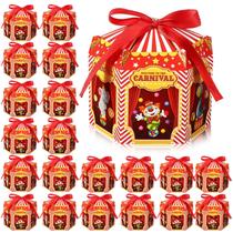 Caixas de guloseimas de carnaval Funrous Circus Cupcake Candy Red (24 unidades)