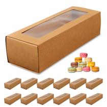 Caixas de macaron KBG Brown 25 unidades 18,5x5x5cm para 6 macarons