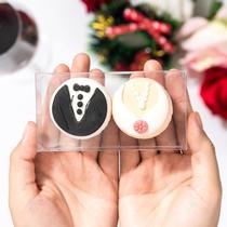 Caixas de macaron RomanticBaking Clear Plastic, pacote com 100 Caixas de macaron RomanticBaking Clear Plastic, pacote com 100