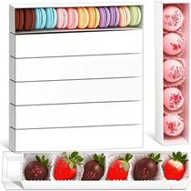 Caixas de morango Romantic Baking 23 unidades 30,5 x 5,7 x 5 cm com janela