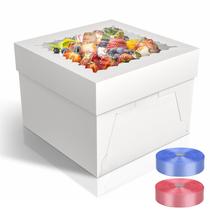 Caixas de padaria BOPLYBAY, pacote com 15, 30x30x20cm com janela à prova de estilhaçamento