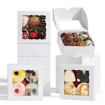 Caixas de padaria JCXGRVC 12,7 x 12,7 x 5 cm com janela, pacote com 20 unidades, brancas Caixas de padaria JCXGRVC 12,7 x 12,7 x 5 cm com janela, pacote com 20 unidades, brancas