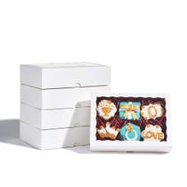 Caixas de padaria JCXGRVC 48PCS Premium White 25,4x17,8x6,4cm