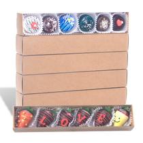 Caixas de padaria JCXGRVC Strawberry, pacote com 15 30,5x5,7x5cm Caixas de padaria JCXGRVC Strawberry, pacote com 15 30,5x5,7x5cm