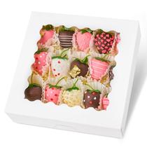 Caixas de padaria Kucoele 20 unidades com janela 23 x 23 x 6 cm brancas