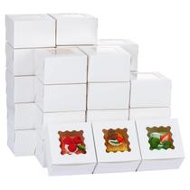 Caixas de padaria Moretoes 200 unidades brancas com janela 10x10x6cm Caixas de padaria Moretoes 200 unidades brancas com janela 10x10x6cm