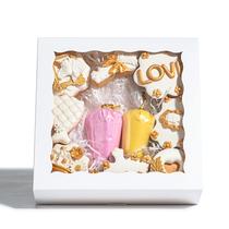 Caixas de padaria Romantic Baking 50 unidades 20,3 x 20,3 x 5 cm com janela Caixas de padaria Romantic Baking 50 unidades 20,3 x 20,3 x 5 cm com janela