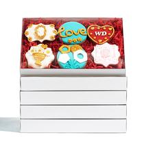 Caixas de padaria RomanticBaking, pacote com 50, pequenas, com janela, 24x15x3cm Caixas de padaria RomanticBaking, pacote com 50, pequenas, com janela, 24x15x3cm