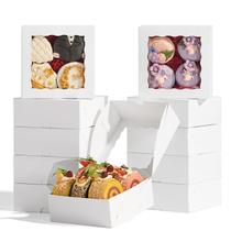 Caixas de padaria SLShepack 100, pacote com 12,7 x 12,7 x 5 cm para biscoitos