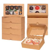 Caixas de padaria TEMLQPACK 100 unidades brancas 17,8 x 11,1 x 5 cm com janela Caixas de padaria TEMLQPACK 100 unidades brancas 17,8 x 11,1 x 5 cm com janela