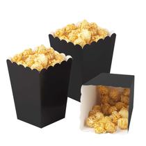 Caixas de pipoca AimtoHome Black, mini pacote de papel com 24 Caixas de pipoca AimtoHome Black, mini pacote de papel com 24