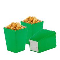 Caixas de pipoca AimtoHome Green Cardboard, mini pacote com 24 Caixas de pipoca AimtoHome Green Cardboard, mini pacote com 24