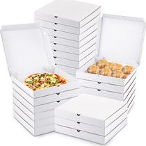 Caixas de pizza PerKoop, 100 unidades de papelão a granel, reutilizáveis, 30 cm, brancas