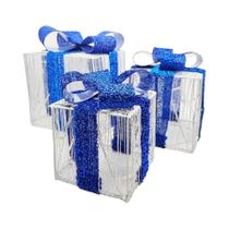 Caixas De Presente Com Enfeites De Natal Luminosos 3PCS Decoração Para Casa Alimentadas Por 3 Pilhas Caixas De Presente Com Enfeites De Natal Luminosos 3PCS Decoração Para Casa Alimentadas Por 3 Pilhas