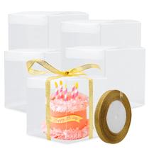 Caixas de presente Coobbar PVC Clear, pacote com 12, 15x15x15 cm Caixas de presente Coobbar PVC Clear, pacote com 12, 15x15x15 cm