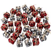 Caixas de presente de árvore de Natal Windyun 40 unidades Buffalo Plaid