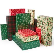 Caixas de presente de Natal YANGTE, tamanhos variados, pacote com 24 unidades com tampas