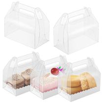 Caixas de presente de padaria Oomcu Clear Gable com papelão, pacote com 15 Caixas de presente de padaria Oomcu Clear Gable com papelão, pacote com 15