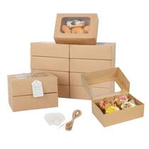 Caixas de presente de padaria YEKTFS Caixas de biscoitos 24 unidades 23 x 16 x 8 cm Caixas de presente de padaria YEKTFS Caixas de biscoitos 24 unidades 23 x 16 x 8 cm
