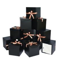 Caixas de presente GP SUP 12 peças pretas 10x10x10 cm com tampas