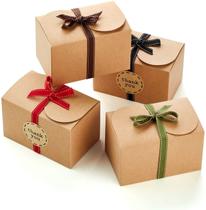 Caixas de presente Hayley Cherie Kraft Cardboard, pacote com 20, 16,5x10x10cm