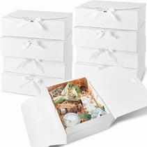 Caixas de presente Kucoele 15 unidades com tampas 27 x 20 x 8 cm brancas Caixas de presente Kucoele 15 unidades com tampas 27 x 20 x 8 cm brancas