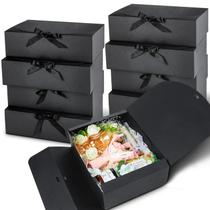 Caixas de presente Kucoele 15 unidades com tampas de papelão preto de 27x20x8cm Caixas de presente Kucoele 15 unidades com tampas de papelão preto de 27x20x8cm